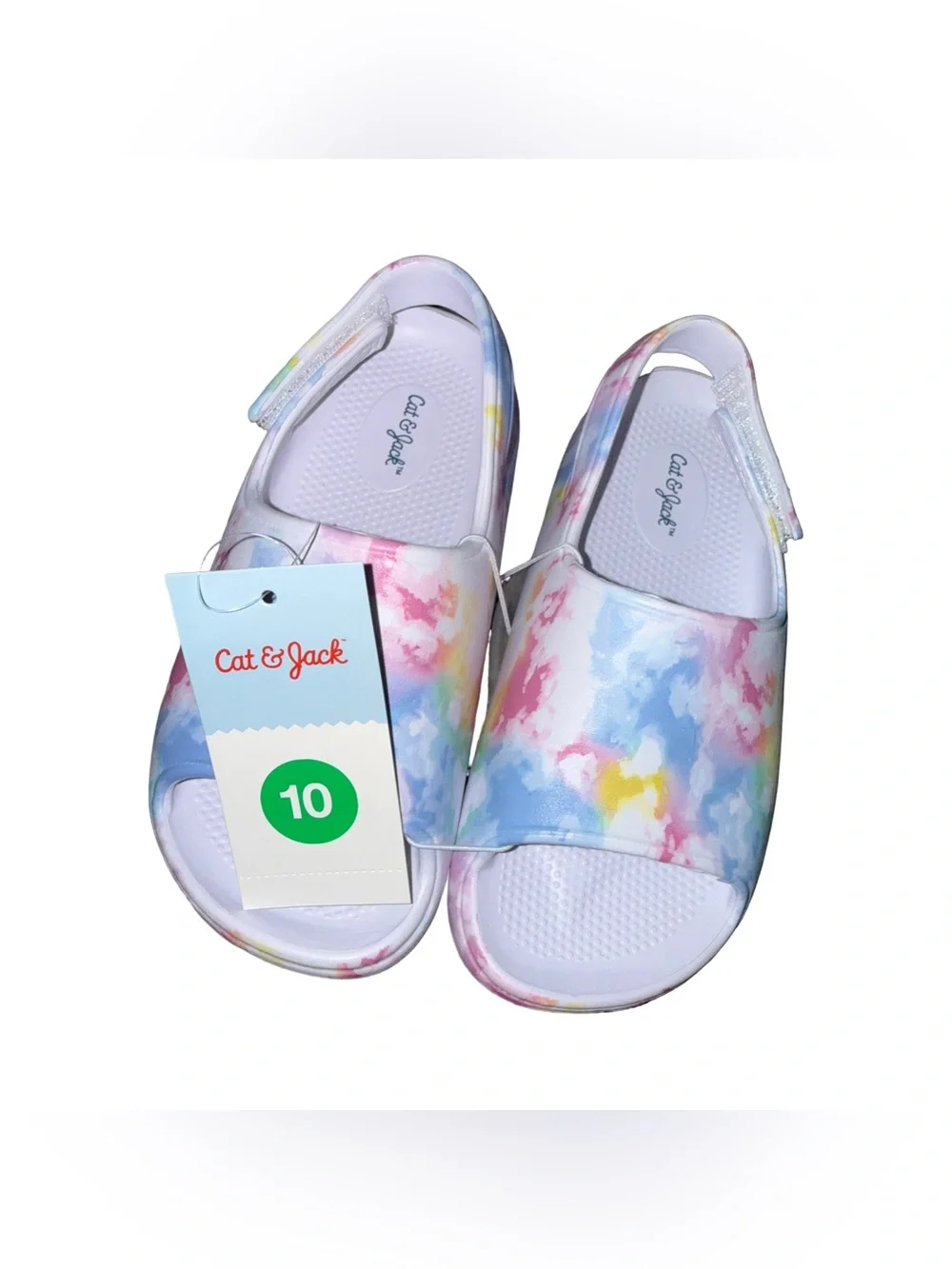Little Girls Tie-Dye Toddler Beck Footbed Sandals Cat & Jack Size 10T New w/ Tag